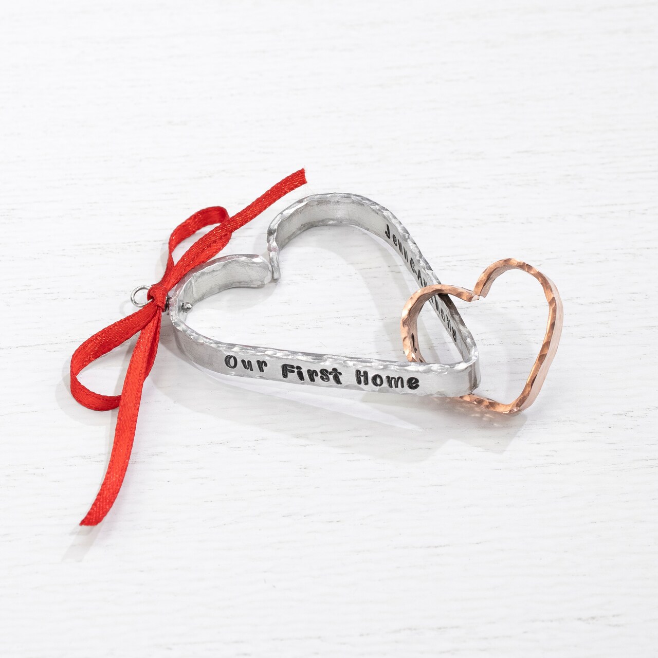 Hand-Stamped Textured Heart Ornament with ImpressArt®